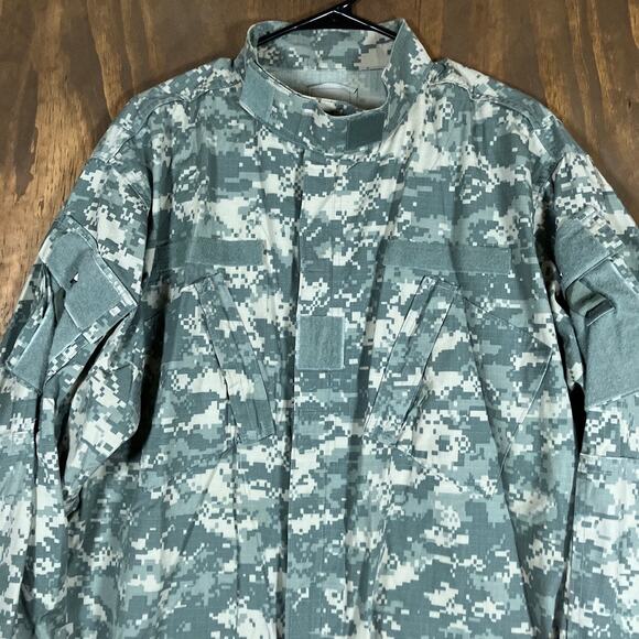 Military Army Combat Mens Coat Green Camouflage Uniform Digicam XL XLong - Picture 2 of 12
